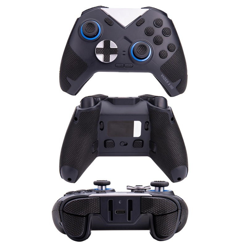 TALONGAMES شريط قبضة وحدة التحكم متوافق مع FLYDIGI Vader 3 PRO / Vader 4 PRO، مضاد للانزلاق، ماص للعرق، مجموعة جلدية ذات ملمس، لمقابض وحدة التحكم، الأزرار، الزناد (الإصدار الكلاسيكي) - Image 2